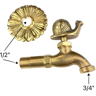 Латунный кран Профитт Улитка вход НР 1/2" 1643883