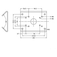 Металлический универсальный кронштейн Amatek AV-BPS1 7000263