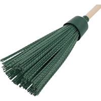 Метла 5-ти рядная круглая синтетическая Gigant 200*1400мм, черенок береза в/с GBR-01