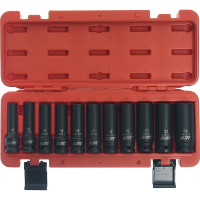 Набор головок торцевых глубоких ударных (11 шт; 10-24 мм; 12-гранные; 1/2") JTC-J411P