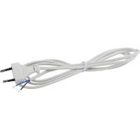 Шнур для бра ЭРА UXШВВП1,8mW 2x0.5мм2 1,8м без выключателя белый 6A Б0044069