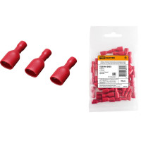 Разъем плоский полностью изолированный TDM ELECTRIC РППИ-М 1,25-250 красный мама  50 шт SQ0546-0003