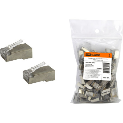 Коннектор для кабеля RJ-45 FTP категория 6 TDM ELECTRIC в упаковке 100 штук SQ0561-0003
