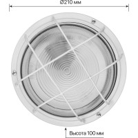 Светильник TDM ELECTRIC НПП 03-100-103 (металл, стекло, с решеткой) IP65 SQ0311-0020