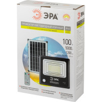 Светодиодный уличный прожектор ЭРА на солнечной батарее, 100W, 1200 lm, 5000K Б0049547