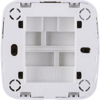 1-клавишный выключатель TDM ELECTRIC открытой установки IP20 10А, белый "Дача" Народная SQ1824-0001