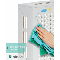 Экран на батарею отопления STELLA МДФ 90x60 см., Глория белый ЦБ-00002226