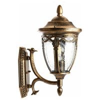 Садово-парковый светильник FERON PL682 на стену вверх 60W 230V E27, черное золото 11693