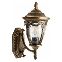 Садово-парковый светильник FERON PL682 на стену вверх 60W 230V E27, черное золото 11693