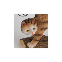 Садовый светильник ЭРА ERASF22-01Кот Акробат, на солнечной батарее, полистоун, 37 см, Б0053352