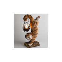 Садовый светильник ЭРА ERASF22-01Кот Акробат, на солнечной батарее, полистоун, 37 см, Б0053352