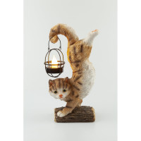 Садовый светильник ЭРА ERASF22-01Кот Акробат, на солнечной батарее, полистоун, 37 см, Б0053352
