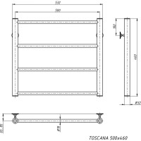 Водяной полотенцесушитель STINOX Toskana TOS50