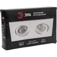 Встраиваемый декоративный светильник ЭРА KL922 WH MR16/GU5.3 белый, пластиковый Б0054375