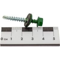 Кровельный саморез КРЕП-КОМП 4,8x35, RAL6002, зелёный, 250 шт. ск356002кф