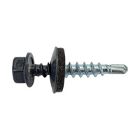 Кровельный саморез КРЕП-КОМП 4,8x29, RAL7024, серый графит, 250 шт. ск297024кф