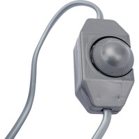 Провод с евроштекером и диммируемым выключателем duwi серебро, 2м H 03 VV-F 2x0,75 мм 2,5А 28578 6