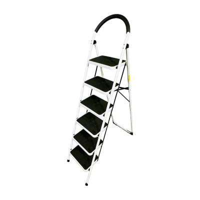 Стремянка с 6-ю широкими ступенями SevenBerg Prima Lux белая 4687202292516