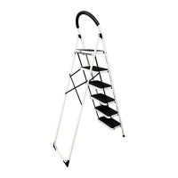 Стремянка с 6-ю широкими ступенями SevenBerg Prima Lux белая 4687202292516