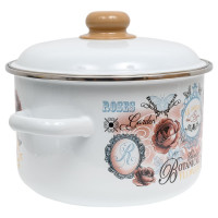 Цилиндрическая эмалированная кастрюля appetite Roses 4 л 1RD201М Roses