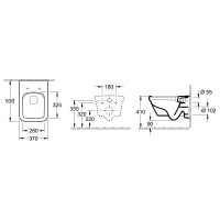Чаша подвесного унитаза Villeroy & Boch Architectura 5685HRR1 00279396
