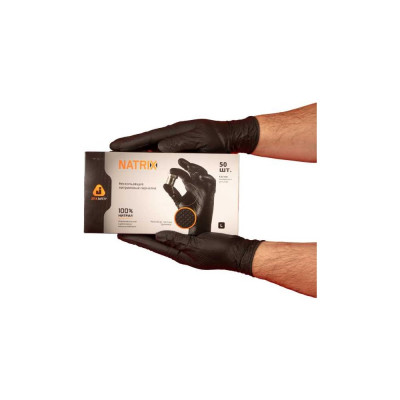 Ультрапрочные нескользящие нитриловые перчатки Jeta Safety 50 шт (25 пар), р.M, 240 мм NATRIX-50BL-08