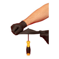 Ультрапрочные нескользящие нитриловые перчатки Jeta Safety 50 шт (25 пар), разм.XXL/11, 240 мм, 0,22мм NATRIX-50BL-11