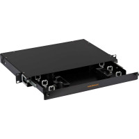 Оптический органайзер NIKOMAX 19", 1U, металлический, NMC-OKFP-SL-1U-BK