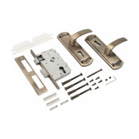 Врезной замок с ручками Аллюр ЗВ4-1/58A AB старая бронза 7159