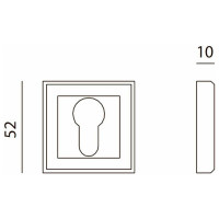 Ключевая накладка под цилиндр PALIDORE CLS HH белый никель/хром 98760303