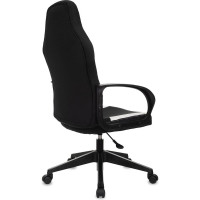 Компьютерное кресло BRABIX Alpha GM-018, ткань/экокожа, черное/белое 532640