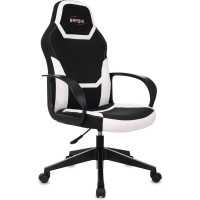 Компьютерное кресло BRABIX Alpha GM-018, ткань/экокожа, черное/белое 532640
