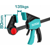 Быстрозажимная струбцина TOTAL 450 мм THT1346801