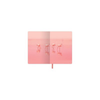 Блокнот BRAUBERG VISTA Flamingo малый формат, 100x150 мм, А6, под кожу, гибкий, тиснение фольга 112099