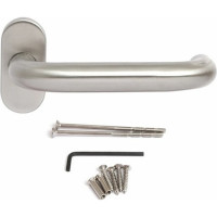 Дверная ручка на овальной розетке PALIDORE UO2203-01/8х8/INOX 98761205