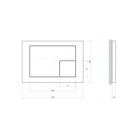 Кнопка Cersanit CORNER для LINK PRO/VECTOR/LINK/HI-TEC пластик, хром, матовый 64107