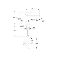 Смеситель для раковины Cersanit ELIO однорычажный 63044