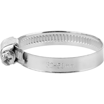 Обжимной хомут MasterProf 9 мм, цинк, 32-50 мм, 2 шт. ИС.140851