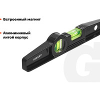 Алюминиевый магнитный строительный уровень Gigant 250мм GWM250
