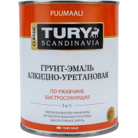 Грунт-эмаль TURY АУ по ржавчине 3 в 1, желтая (RAL 1004), 0.9 кг T1-00007172