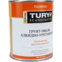 Грунт-эмаль TURY АУ по ржавчине 3 в 1, желтая (RAL 1004), 0.9 кг T1-00007172