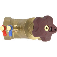 Балансировочный латунный клапан DN.ru КБЛР Ду50 Ру16 усиленный, муфтовый D080-00510