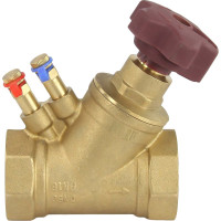 Балансировочный латунный клапан DN.ru КБЛР Ду50 Ру16 усиленный, муфтовый D080-00510