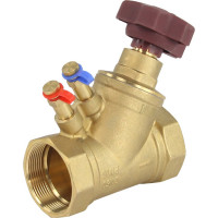 Балансировочный латунный клапан DN.ru КБЛР Ду50 Ру16 усиленный, муфтовый D080-00510