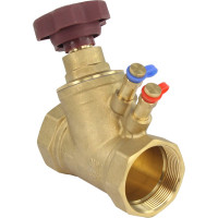 Балансировочный латунный клапан DN.ru КБЛР Ду50 Ру16 усиленный, муфтовый D080-00510