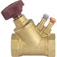 Балансировочный латунный клапан DN.ru КБЛР Ду50 Ру16 усиленный, муфтовый D080-00510