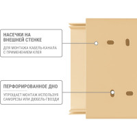 Кабель-канал TDM ELECTRIC 100x60 желтая сосна 3D (2м/6шт в упак) SQ0402-0610