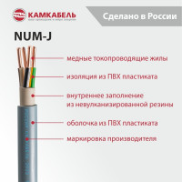 Кабель NUM-J Камкабель 4x4 мм 100м 1117S42WF0007ЪM