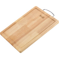 Прямоугольная разделочная доска Regent Inox Bosco с металлической ручкой 32x24x1.5 см 93-BO-2-09