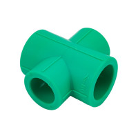 Переходная крестовина Blue Ocean полипропиленовая, 25x20 мм, зеленая PPRF/RCP(G)-25х20